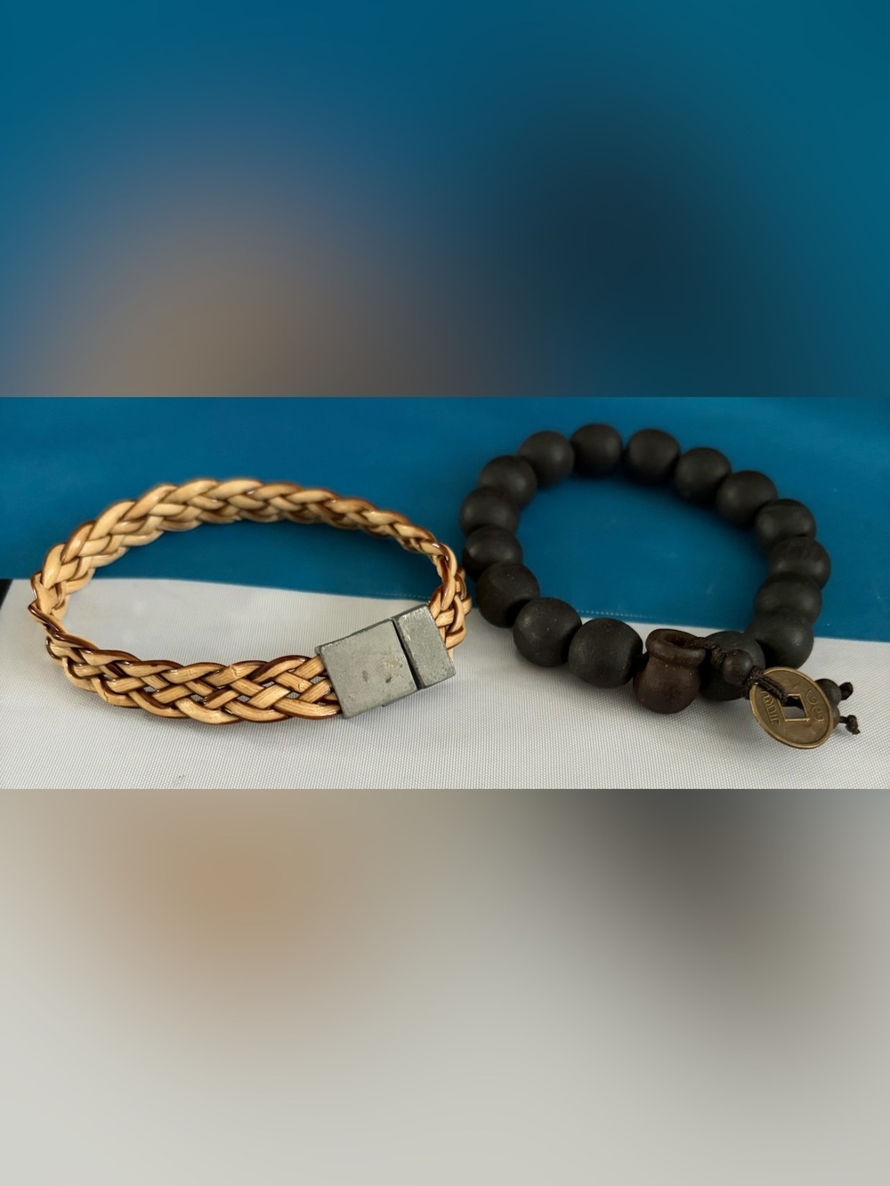 Two distinct bracelets